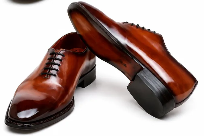 Leather shoe after professional cleaning