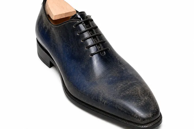 Casual shoe before professional cleaning