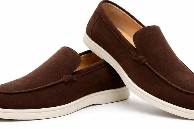 Suede shoe after professional cleaning
