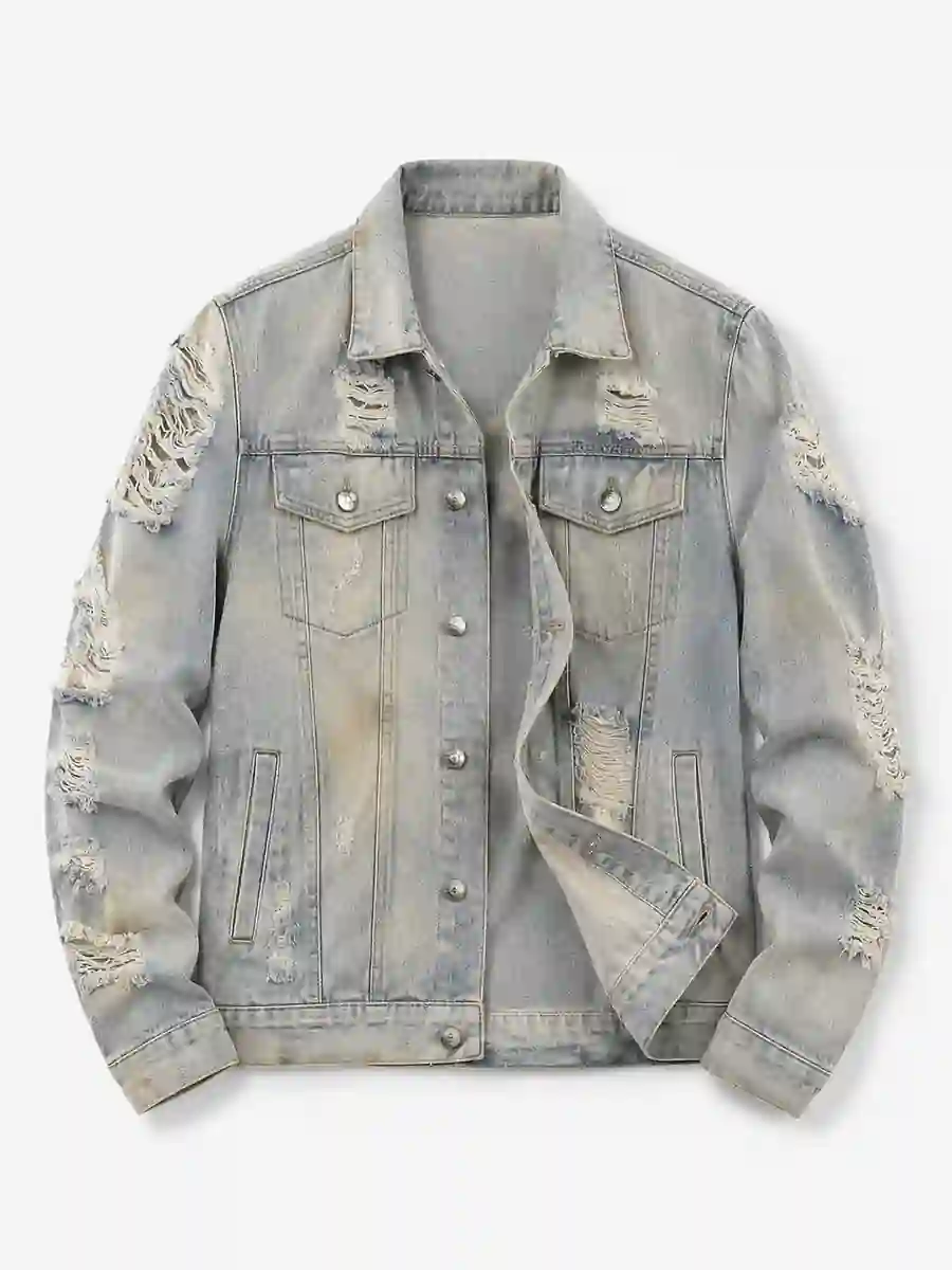Faded leather jacket before recolouring