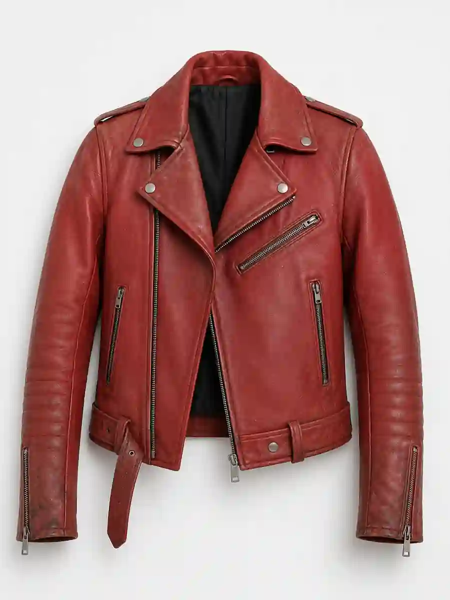 Leather jacket before professional cleaning in Bangalore