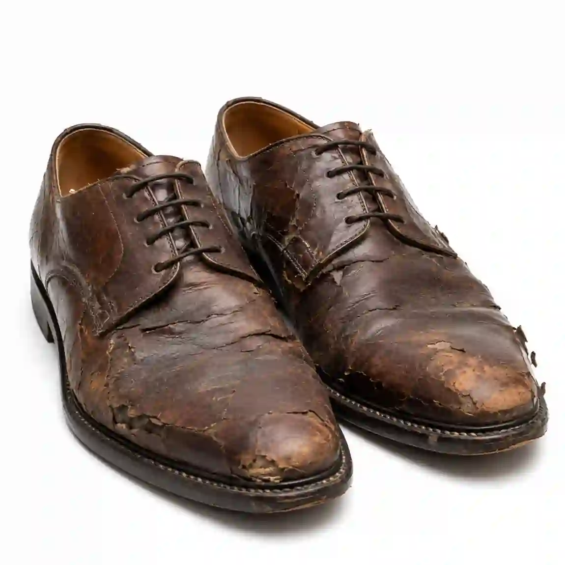 Complete shoe leather before professional repair