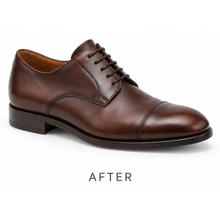 Toe Leather Replacement after service by My Shoe Clinic