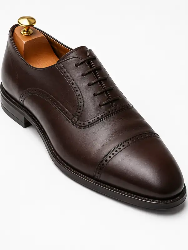 Shoe side panel leather after professional repair