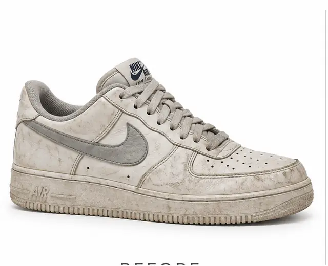 Shoe colour before professional repair