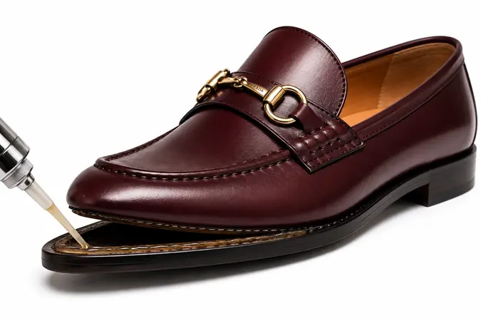 Professional gum bonding for shoes