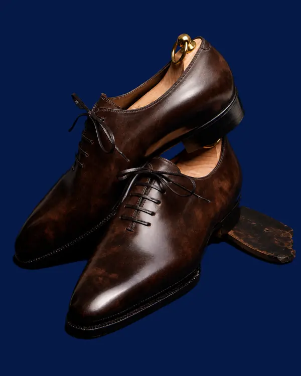 Professionally repaired premium shoe