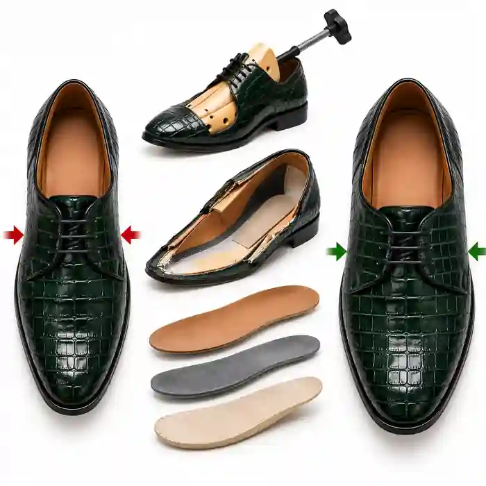 Shoe size before professional repair