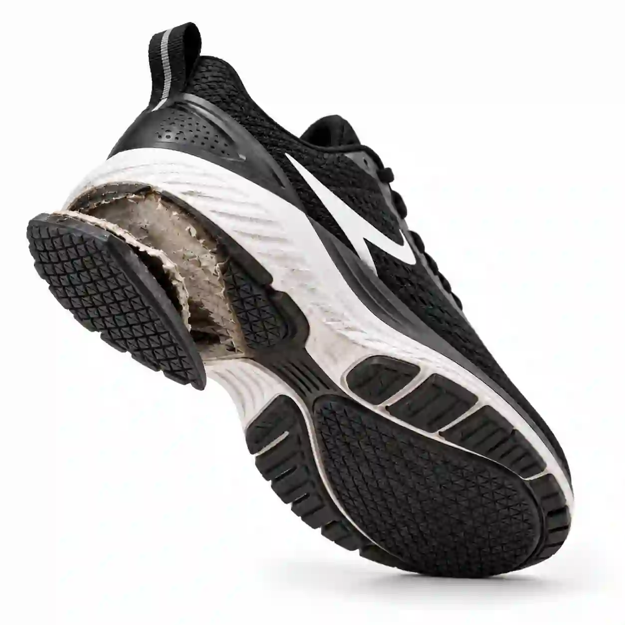 Shoe grip before professional repair
