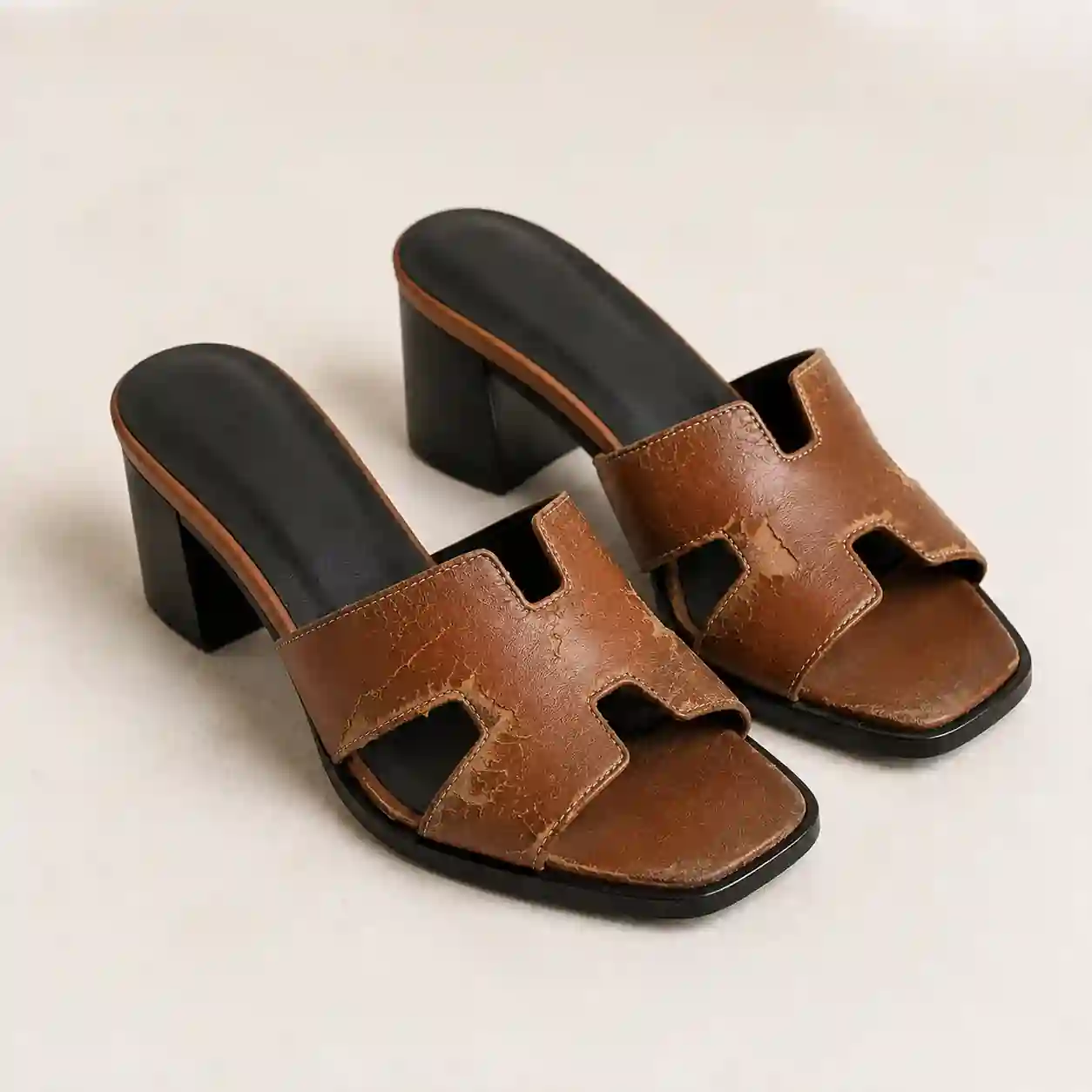 Sandal before leather replacement