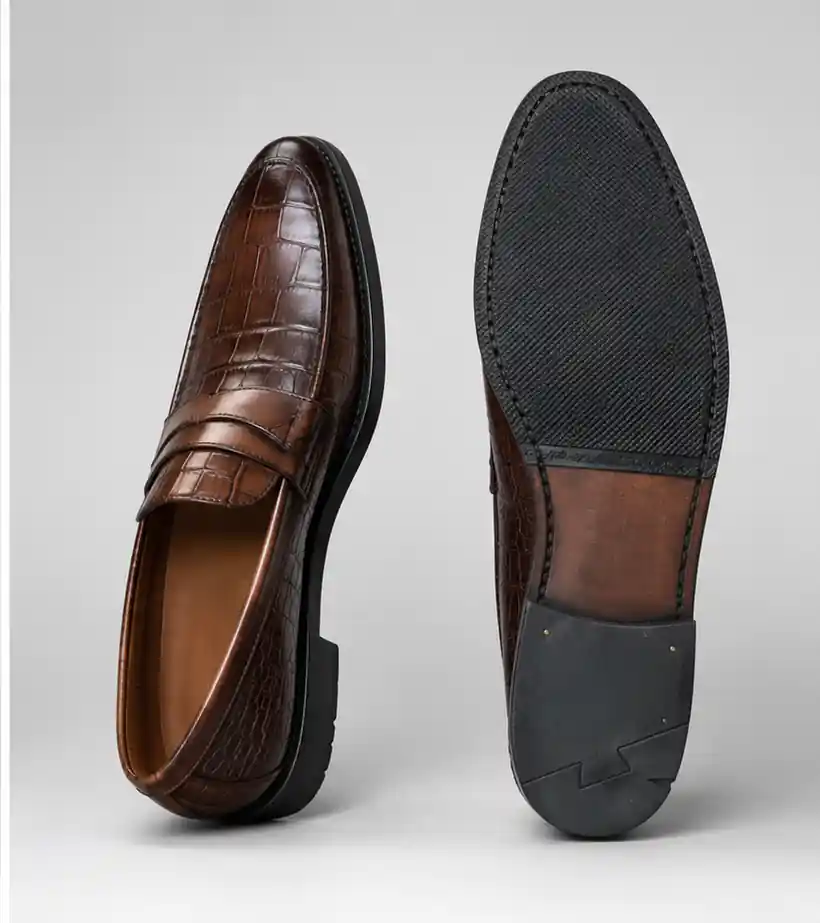 Formal leather shoe after professional sole replacement by My Shoe Clinic