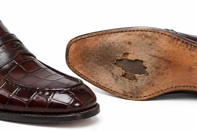 Leather Sole Replacement before service