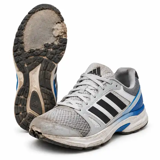 Sports shoe before half-grip replacement in Bangalore