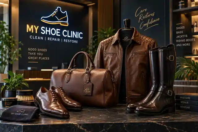 Premium shoes bag jacket and riding boots at My Shoe Clinic Sahakar Nagar